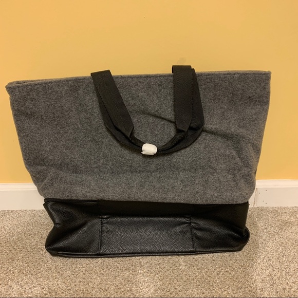 Black and Gray Large Tote Bag - Picture 7 of 8